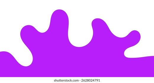 Liquid Purple Splash. Grape Juice Splash. Berry Juice Splash. Flat Style Liquid Vector Illustration.