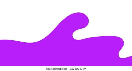 Liquid Purple Splash. Grape Juice Splash. Berry Juice Splash. Flat Style Liquid Vector Illustration.