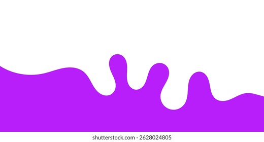 Liquid Purple Splash. Grape Juice Splash. Berry Juice Splash. Flat Style Liquid Vector Illustration.