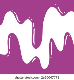 Liquid Purple Splash. Grape Juice Splash. Berry Juice Splash. Cartoon Style Liquid Vector Illustration.