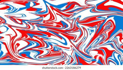 liquid red blue white backgroud