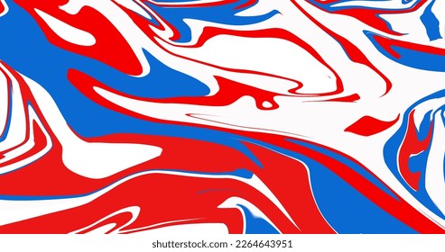 liquid red blue white background