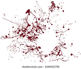 liquid red drips on white background vector isolated