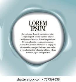 Liquid round frame for advertising. Background, cover