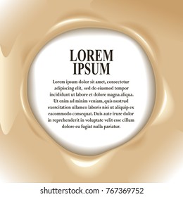 Liquid round frame for advertising. Background, cover