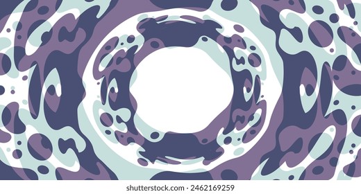 Liquid round frame background. Abstract colorful splash circle. Vector illustration backdrop.