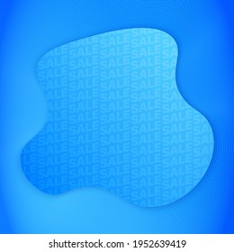 Liquid Sale Square Post Background. Light Blue Gradient Liquid Sale Background. Vector illustration