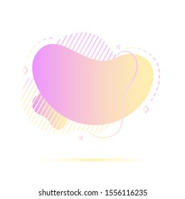 Liquid shape abstract design fluid graphic background. Creative text banner. Splash wave poster frame. Trendy gradient backdrop flyer, label template concept element. Isolated vector illustration