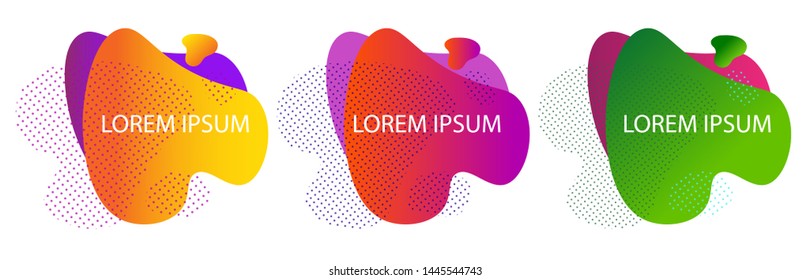 Liquid shape. Abstract fluid design. Isolated gradient waves with geometric lines. Liquid and fluid design for ads, poster and textil print