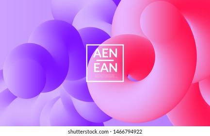 Liquid shape background. Abstract shapes composition. Modern vector graphic design. 3D effect with blend gradient.