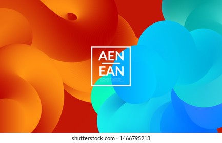 Liquid shape background. Abstract shapes composition. Modern vector graphic design. 3D effect with blend gradient.