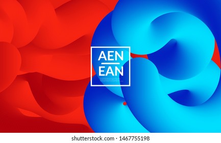 Liquid shape background. Abstract shapes composition. Modern vector graphic design. 3D effect with blend gradient.