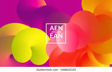 Liquid shape background. Abstract shapes composition. Modern vector graphic design. 3D effect with blend gradient.