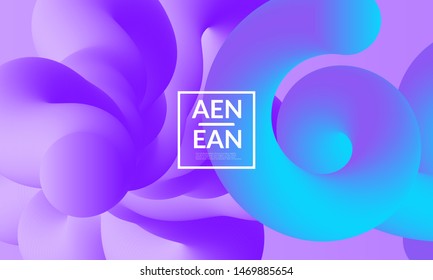 Liquid shape background. Abstract shapes composition. Modern vector graphic design. 3D effect with blend gradient.