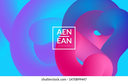 Liquid shape background. Abstract shapes composition. Modern vector graphic design. 3D effect with blend gradient.