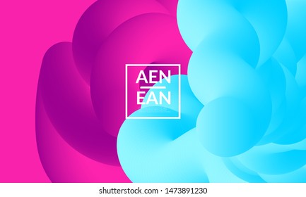 Liquid shape background. Abstract shapes composition. Modern vector graphic design. 3D effect with blend gradient.
