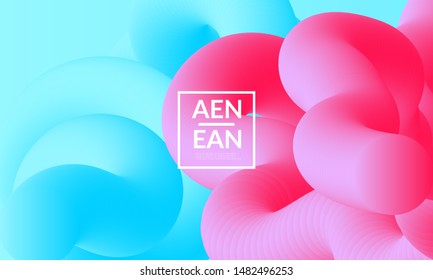 Liquid shape background. Abstract shapes composition. Modern vector graphic design. 3D effect with blend gradient.