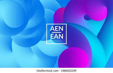 Liquid shape background. Abstract shapes composition. Modern vector graphic design. 3D effect with blend gradient.