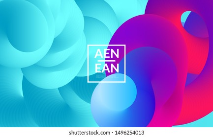 Liquid shape background. Abstract shapes composition. Modern vector graphic design. 3D effect with blend gradient.