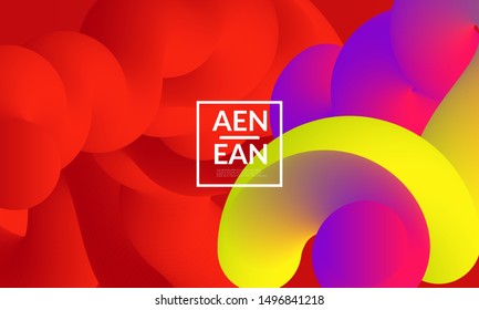 Liquid shape background. Abstract shapes composition. Modern vector graphic design. 3D effect with blend gradient.