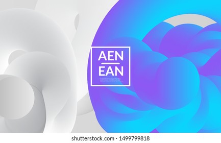 Liquid shape background. Abstract shapes composition. Modern vector graphic design. 3D effect with blend gradient.