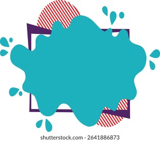 Liquid shape background design with vibrant gradient and centered text frame, ideal for presentations, thumbnails, or dynamic cover visuals
