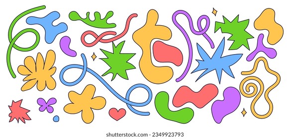 Fondo de forma líquido. Elementos gráficos modernos. Formas dinámicas de color y alineadas con la estrella. Ilustración del vector