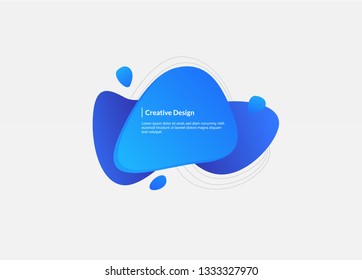 Liquid shape banner design. spectrum cosmic color.