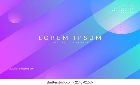 Liquid Shape. Blue Memphis Layout. Geometric Background. Graphic Page. Futuristic Pattern. Multicolor Illustration. Wavy Neon Banner. Cool Landing Page. Magenta Liquid Shape