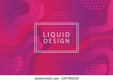 Liquid shape color abstract background design. Fluid vector gradient design for banner, post.vector