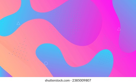 Liquid Shape. Commercial Paper. Tech Spectrum Illustration. Hipster Design. Blue Trendy Cover. Dynamic Journal. Color Modern Poster. Wave Landing Page. Violet Liquid Shape