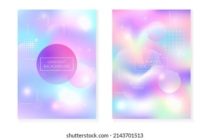 Liquid Shape. Magic Vector. Round Ultraviolet Backdrop. Violet Shiny Texture. Hologram Background. Trendy Flyer. Neon Presentation. Summer Dots. Blue Liquid Shape