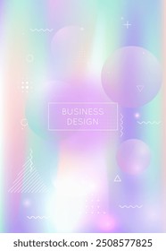 Forma líquida. Simple Flyer. Presentación Hipster. Fondo suave violeta. Textura Abstractas. Magic Iridescent. Puntos de Memphis. Gráfico retro. Forma líquida púrpura