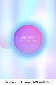 Liquid Shape. Space Iridescent Elements. Neon Texture. Purple Magic Background. Dynamic Flyer. Minimalist Presentation. Science Dots. Shiny Vector. Violet Liquid Shape