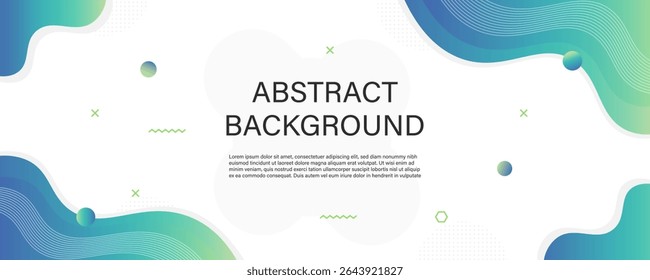 Liquid shape template banner with blue and green gradient color. Geometric abstract background. wave design, perfect for modern presentations, banners, and creative digital projects.