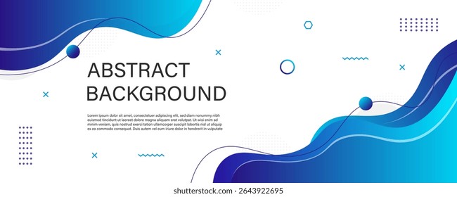 Liquid shape template banner with blue gradient color. Geometric abstract background. wave design, perfect for modern presentations, banners, and creative digital projects.