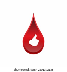 liquid shape thumbs up icon design