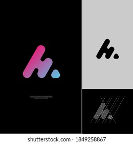 liquid shape triangle logo. Easy to remember, sturdy, clean, elegant, distinct and strong. Suitable for companies in the technology field
