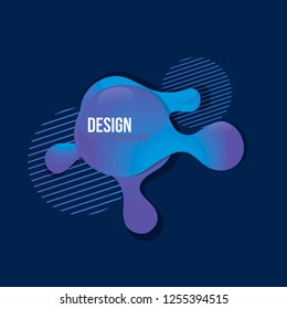 liquid shape vector logo element 