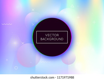 Liquid shapes background with dynamic fluid. Holographic bauhaus gradient with memphis elements. Graphic template for brochure, banner, wallpaper, mobile screen. Colorful liquid shapes background.