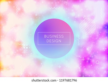 Liquid shapes background with dynamic fluid. Neon bauhaus gradient with purple luminous cover. Graphic template for book, annual, mobile interface, web app. Colorful liquid shapes background.