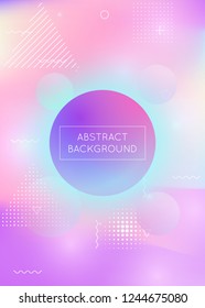 Liquid shapes background with dynamic fluid. Holographic bauhaus gradient with memphis elements. Graphic template for flyer, ui, magazine, poster, banner and app. Retro liquid shapes background.