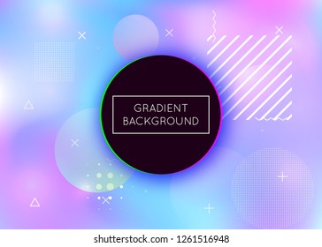 Flüssige Formen, Hintergrund mit dynamischer Flüssigkeit. Holografischer Bauhaus-Farbverlauf mit Memphis-Elementen. Grafische Vorlage für Platzierung, Präsentation, Banner, Broschüre. Leuchtende flüssige Formen, Hintergrund.