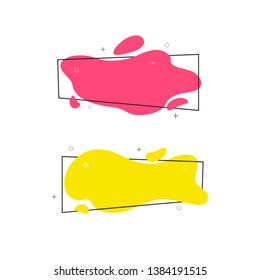 Liquid shapes banners for promo. Vector illustration