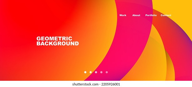 Liquid shapes with flowing gradient colors. Round elements and circles. Vector illustration for wallpaper, banner, background, leaflet, catalog, cover, flyer