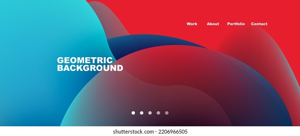 Liquid shapes with flowing gradient colors. Round elements and circles. Vector illustration for wallpaper, banner, background, leaflet, catalog, cover, flyer