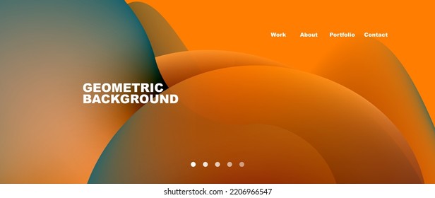 Liquid shapes with flowing gradient colors. Round elements and circles. Vector illustration for wallpaper, banner, background, leaflet, catalog, cover, flyer