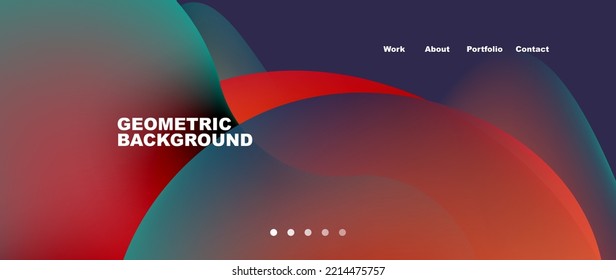 Liquid shapes with flowing gradient colors. Round elements and circles. Vector illustration for wallpaper, banner, background, leaflet, catalog, cover, flyer