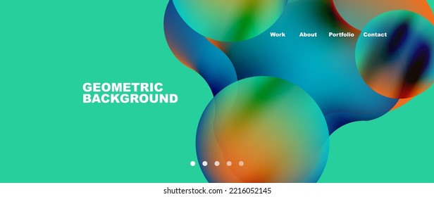 Liquid shapes with flowing gradient colors. Round elements and circles. Vector illustration for wallpaper, banner, background, leaflet, catalog, cover, flyer