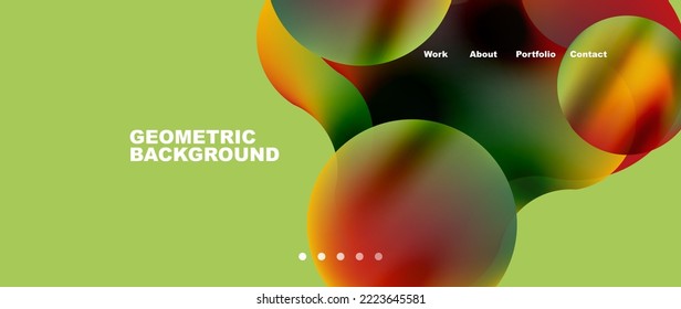 Liquid shapes with flowing gradient colors. Round elements and circles. Vector illustration for wallpaper, banner, background, leaflet, catalog, cover, flyer